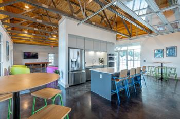 4,200 Sq. Ft. Indoor/outdoor pavilion featuring an outdoor fireplace, bar & games